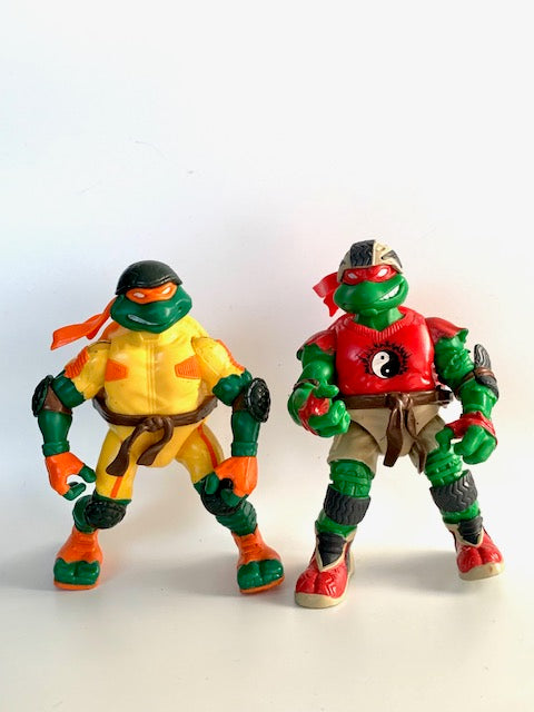 Vintage Ninja Turtles Toy Lot of TWO 1990